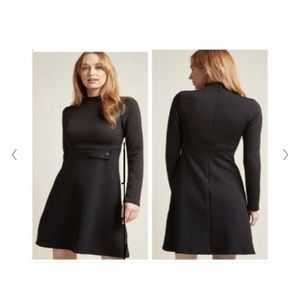 Black quilted dress ModCloth